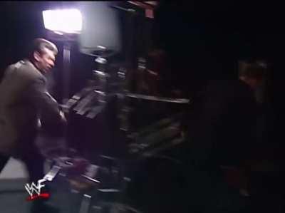 What the basement thinks Vince Mcmahons reaction is when a black champion has the title and Brock Lesnar hasn't taken it from them yet.