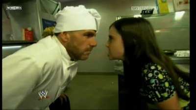 HBK hits Sweet Chin Music on a child (Raw 8/10/2009)