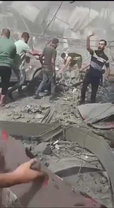 Aftermath of an airstrike somewhere in Gaza - NSFW (multiple bodies visible)