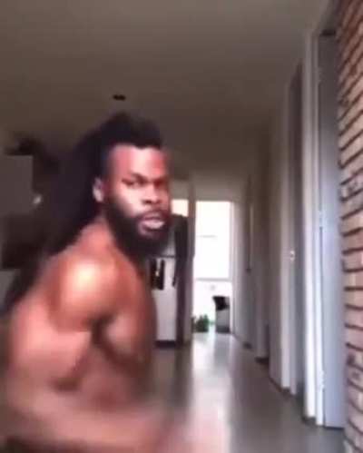 Black man twerking