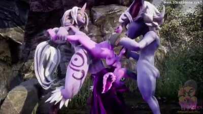 futa girls threesome fornicate (MoistCavityMap)