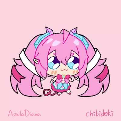 CHIBIDOKI HITTING THE GRIDDY artist @LazuliPebbles