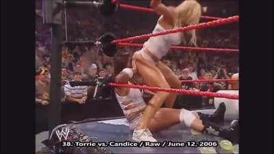 Torrie wilson wet & wild stinkface on Candice Michelle