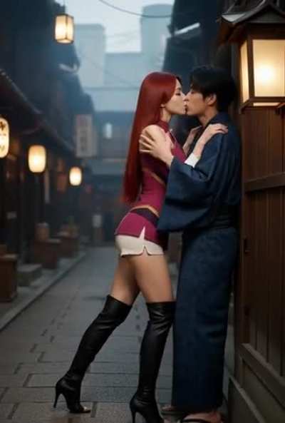 [AI clip] A man cannot resist kissing