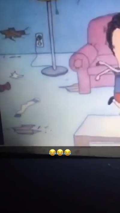 I don’t know what Butthead is trying to do here but it cracks me tf up. 😂