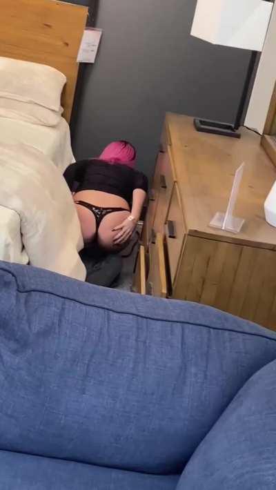 At the mall making myself at home lol [gif]