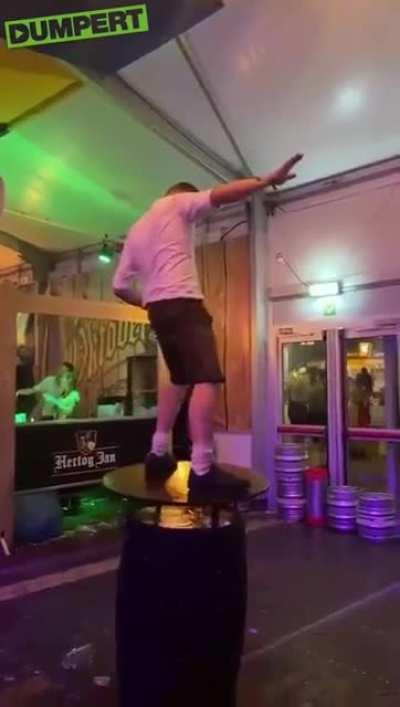 To Jump on a Table While Drunk