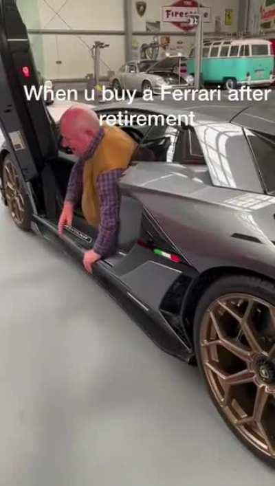 To get out of the car gracefully..