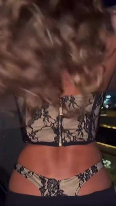 standing on the balcony