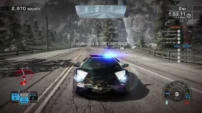 I stop to wait for a racer. Was not expecting the helicopter.