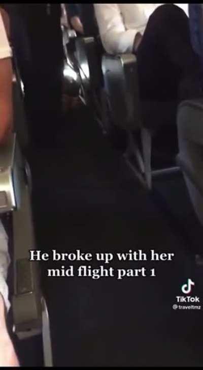 to break up with Crazy on a plane without making a scene