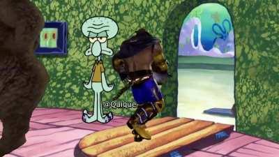 Squidward kicks every Tekken character out of his house by @Quique19_96