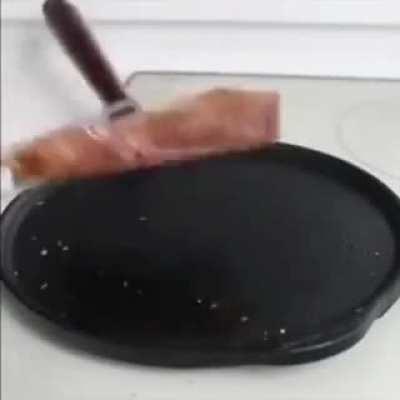 Making a breakfast sandwich