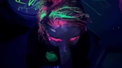 Getting naughty during a glow party