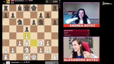 Older sister is teased by younger sister for having a boy stay over.