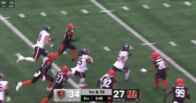 Monangai with an explosive inside cut at the 40 to extend the run