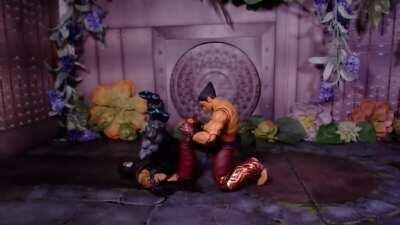 Stopmotion: Kazuya combo on the completed set. Test run for the full fight I’ll be making.