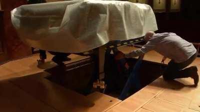 Guess where we hide our piano!