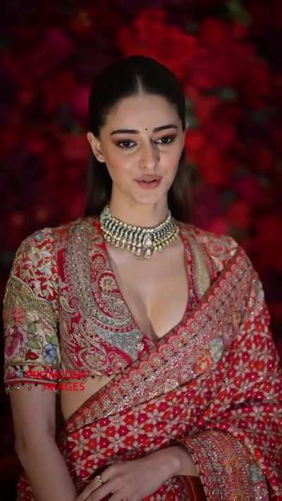 Ananya Panday slaying in hand embroidery Saree