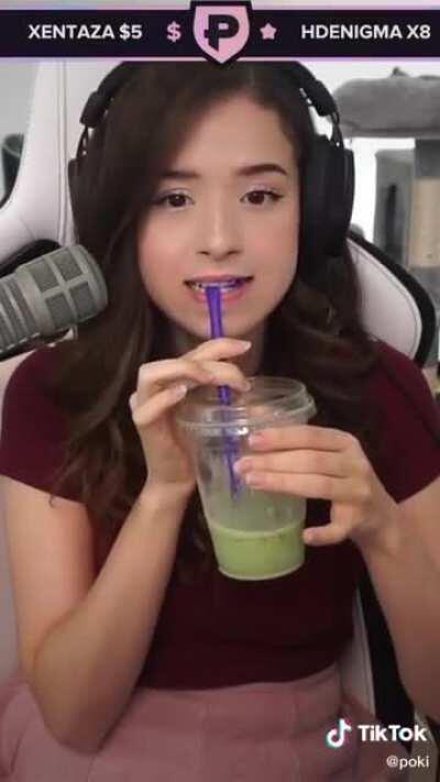 Poki going wild on a straw