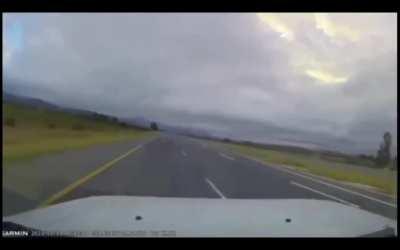 USA: Van hits cammer and then rolls over