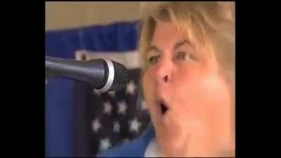 The performance of this woman during a pig immitation contest.