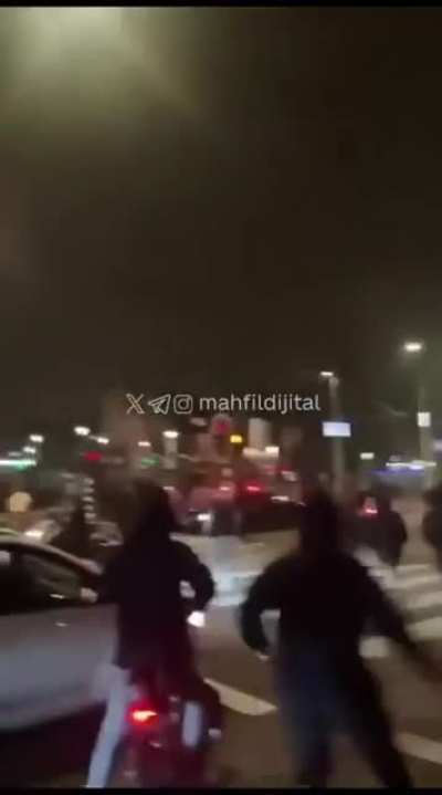 Maccabi Tel Aviv fans took down a PaIestinian flag hanging on a building. So they got a beating before being thrown in the river and made to chant 