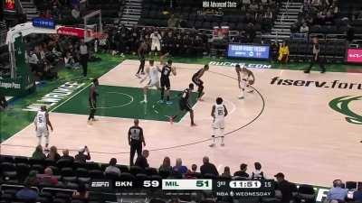 [Highlight] Nets defense holding Giannis to 6/21 shooting