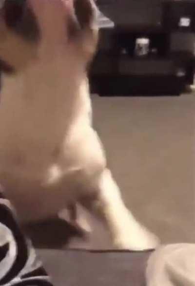 He literally just throws