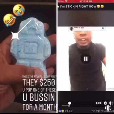 Nigga popped a perc 300