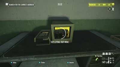 Cloaker confirms the barcode by falling into a trip mine, best timing I ever had