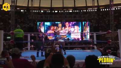 La hiedra gets smacked on her 🍑 with a chair shot from Lady Shani Promociones Pedrin 8/17/25