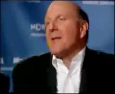 Steve ballmer ex CEO of microsoft laughs at iphone 🤣