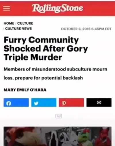 Furries why are we hated we did nothing wrong. Also furries:
