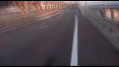 Crimean cruise bridge explosion with sound part II (a closer, daylight look)