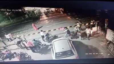 Not waiting for the train to past