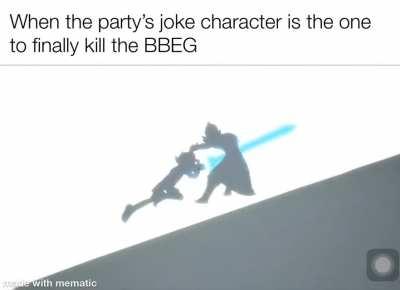 Never sleep on the comic relief.