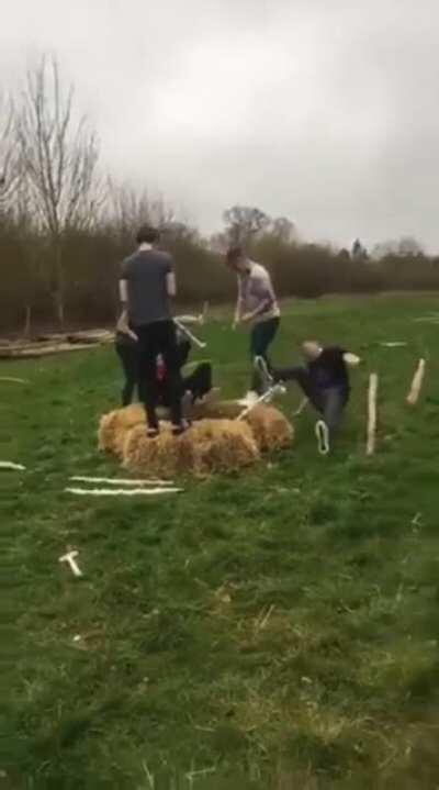 Throwing swords in the air