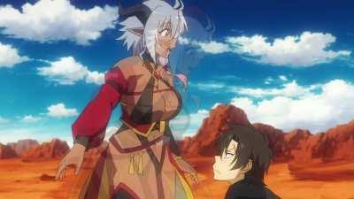 Heine posing [Combatants Will Be Dispatched ! Episode 4]