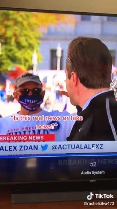 This reporters response to a Trump supporter