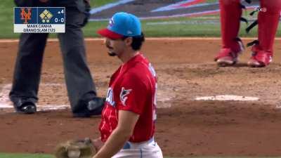 [Highlight] Mark Canha hits his first career grand slam as the Mets put up 8 runs in the fourth inning