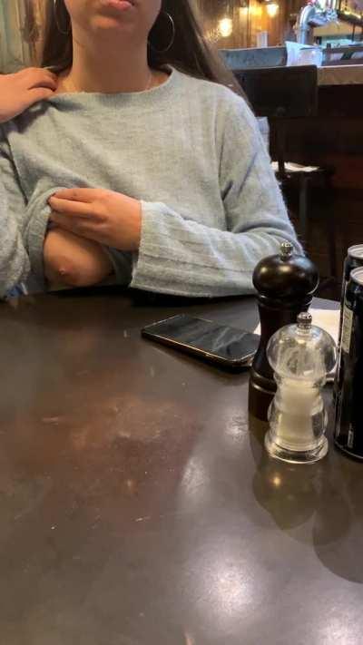 a sneaky flash while I'm waiting for my dessert