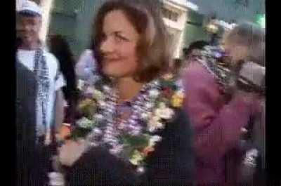College instructure flashing pussy at mardi gras