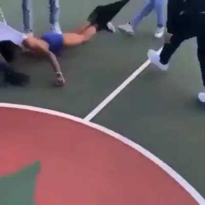 Guy gets stomped out and humiliated