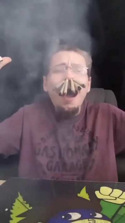 Dude’s weed smoking game is insane dawg