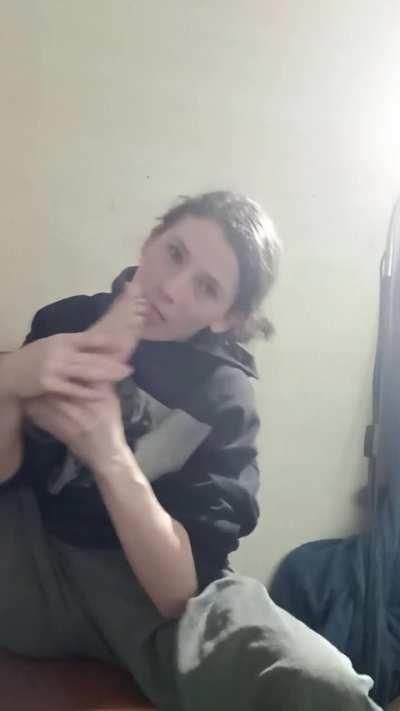 amateur self foot worship