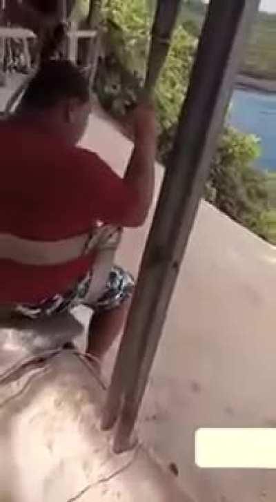 ... to lie about your weight at the zipline.