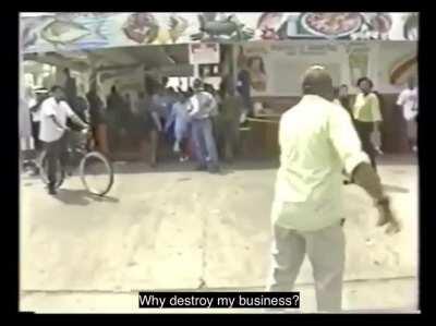 Black Business Owner Confronts Looters in Los Angeles - 1992 L.A. Riots