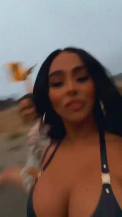 Hard to tell if they just sitting right or if her chest got bigger..