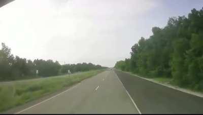 Boss fucking pilot puts down plane with engine failure on highway this morning in front of our 18 wheeler